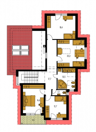Grundriss des Obergeschosses - TREND 279